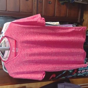 Blue star brand tee shirt. XL. EUC. Polyester/spandex. Raspberry color.